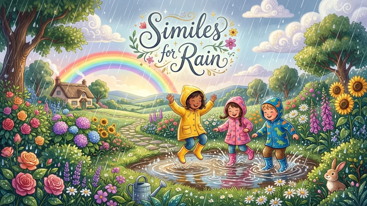 Similes for Rain